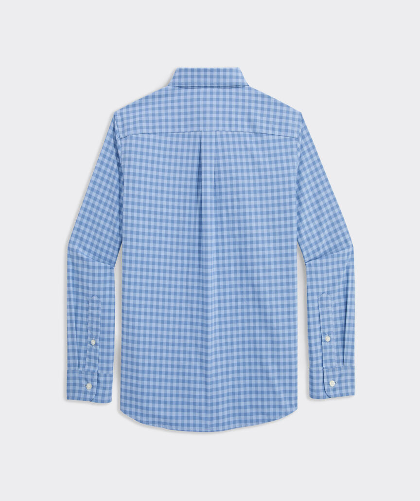 Vineyard Vines Boys' Performance Topsail Gingham Featherweight Shirt