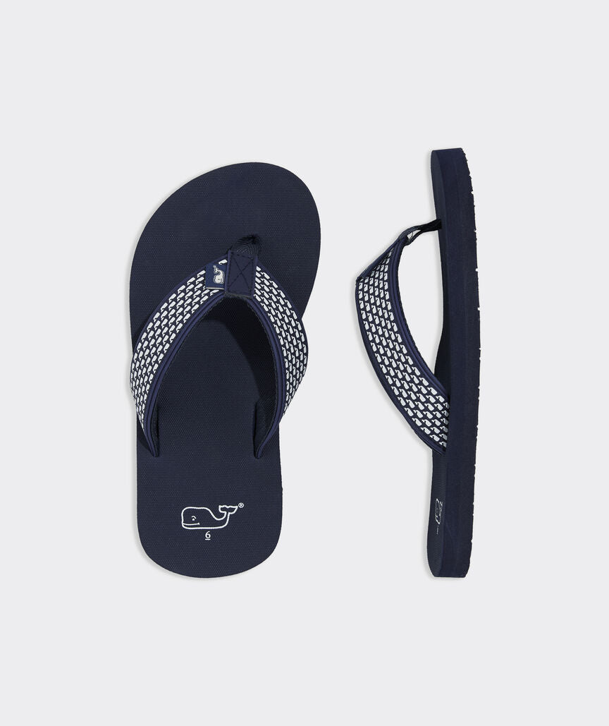 Vineyard Vines Micro Whale Classic Foam Flip Flops