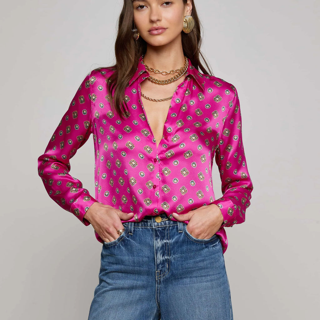 L'Agence Tyler Silk Blouse