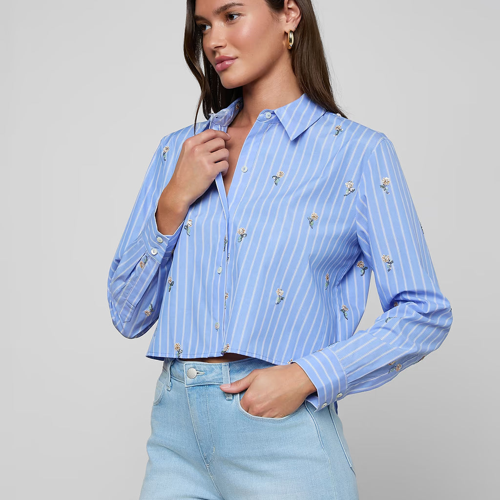 L'Agence Cosette Sequined Shirt