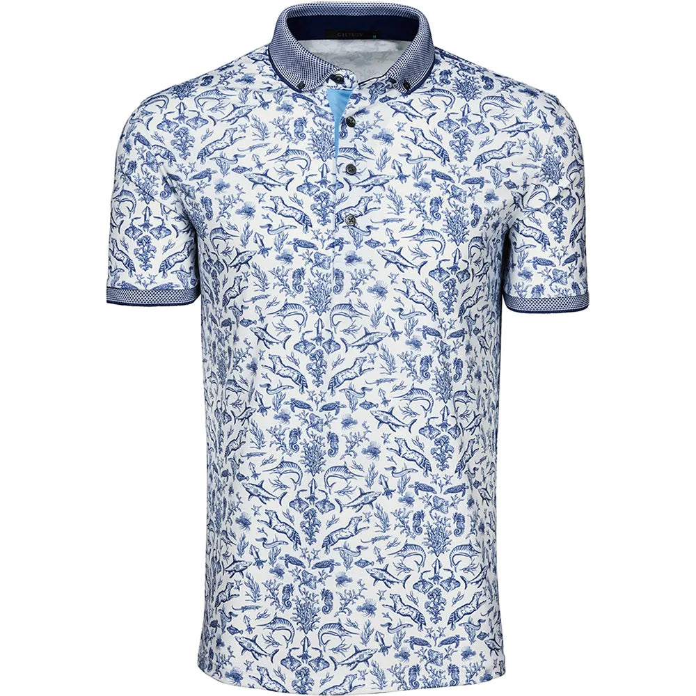 Greyson Coral Curiosities Polo
