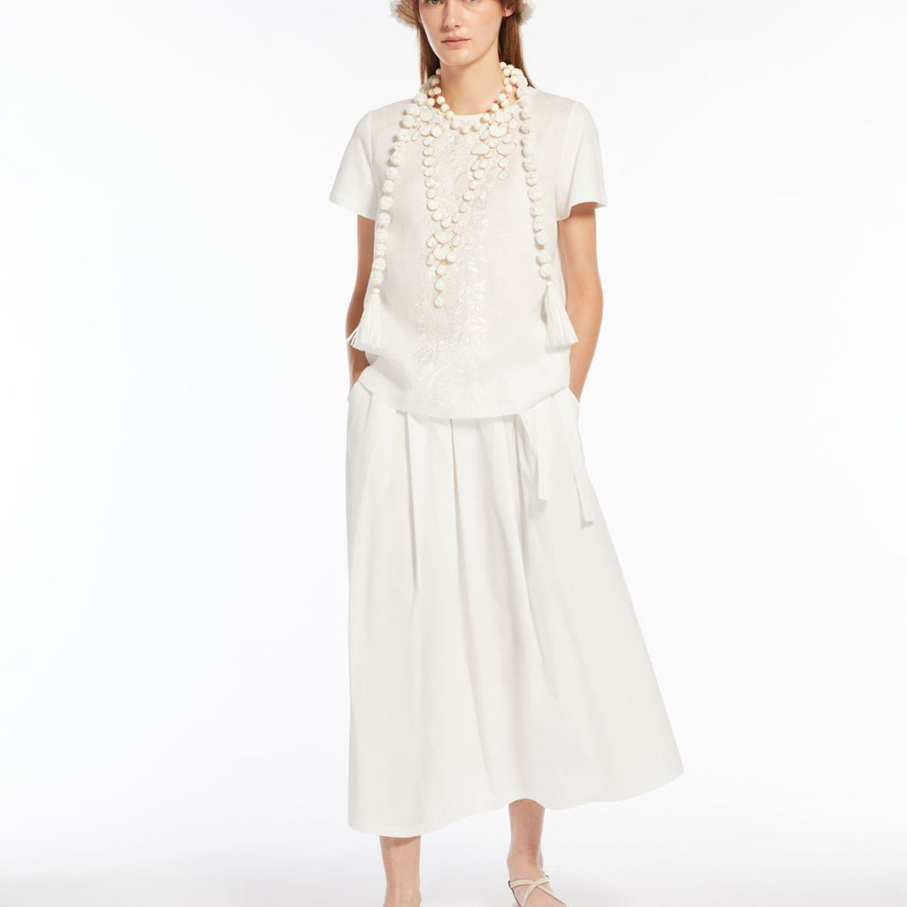 Max Mara Donata Cotton Poplin Skirt