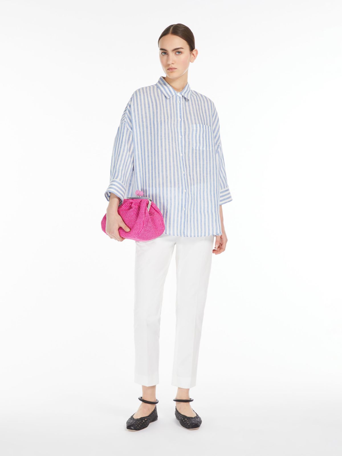 Max Mara Cecco Cotton Gabardine Trousers