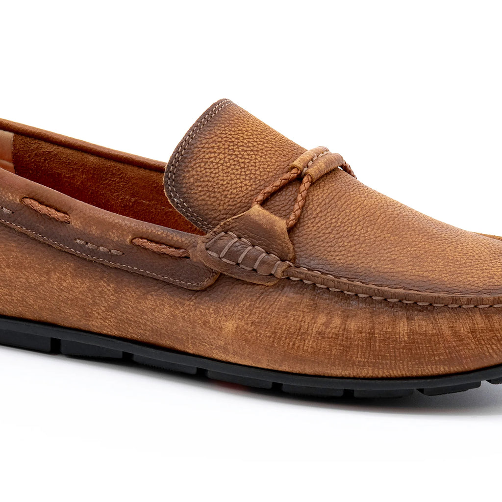 Martin Dingman Bermuda Pebble Grain Braided Bit Loafer