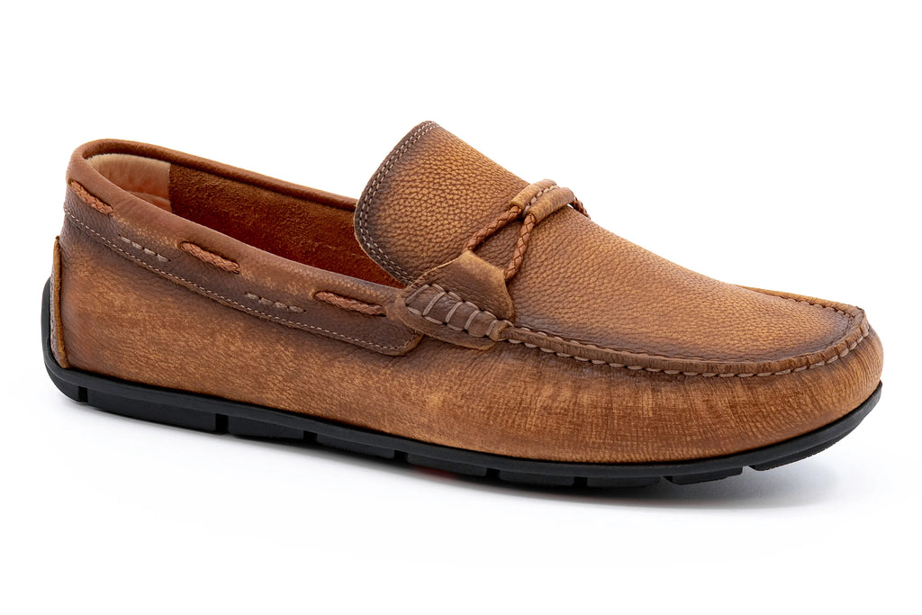 Martin Dingman Bermuda Pebble Grain Braided Bit Loafer