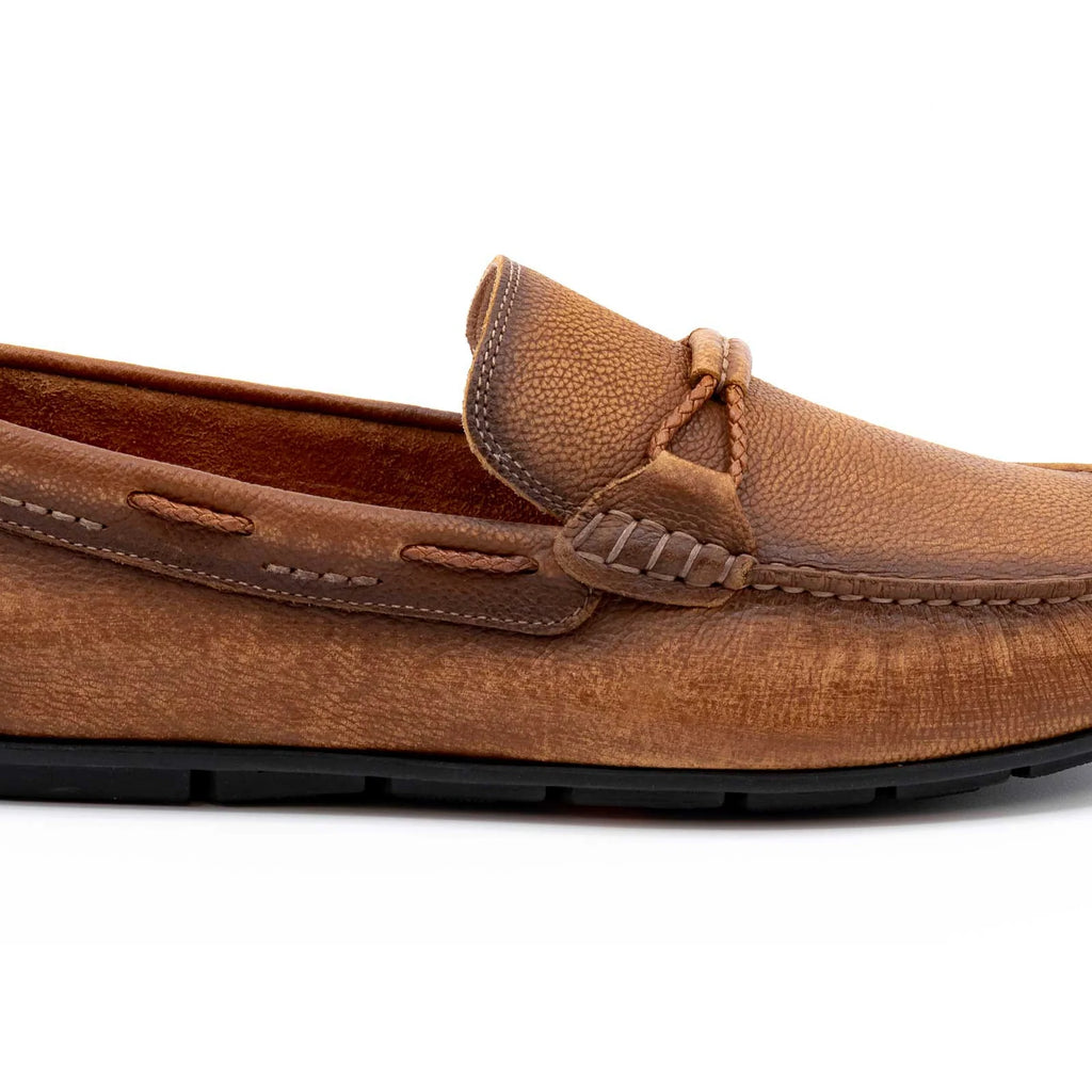 Martin Dingman Bermuda Pebble Grain Braided Bit Loafer