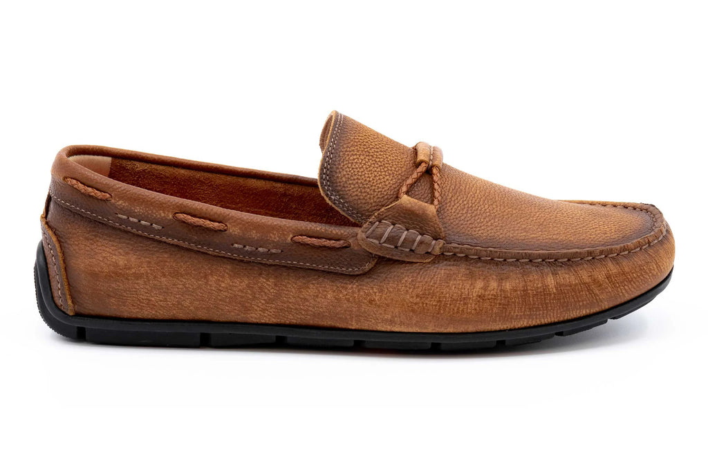 Martin Dingman Bermuda Pebble Grain Braided Bit Loafer