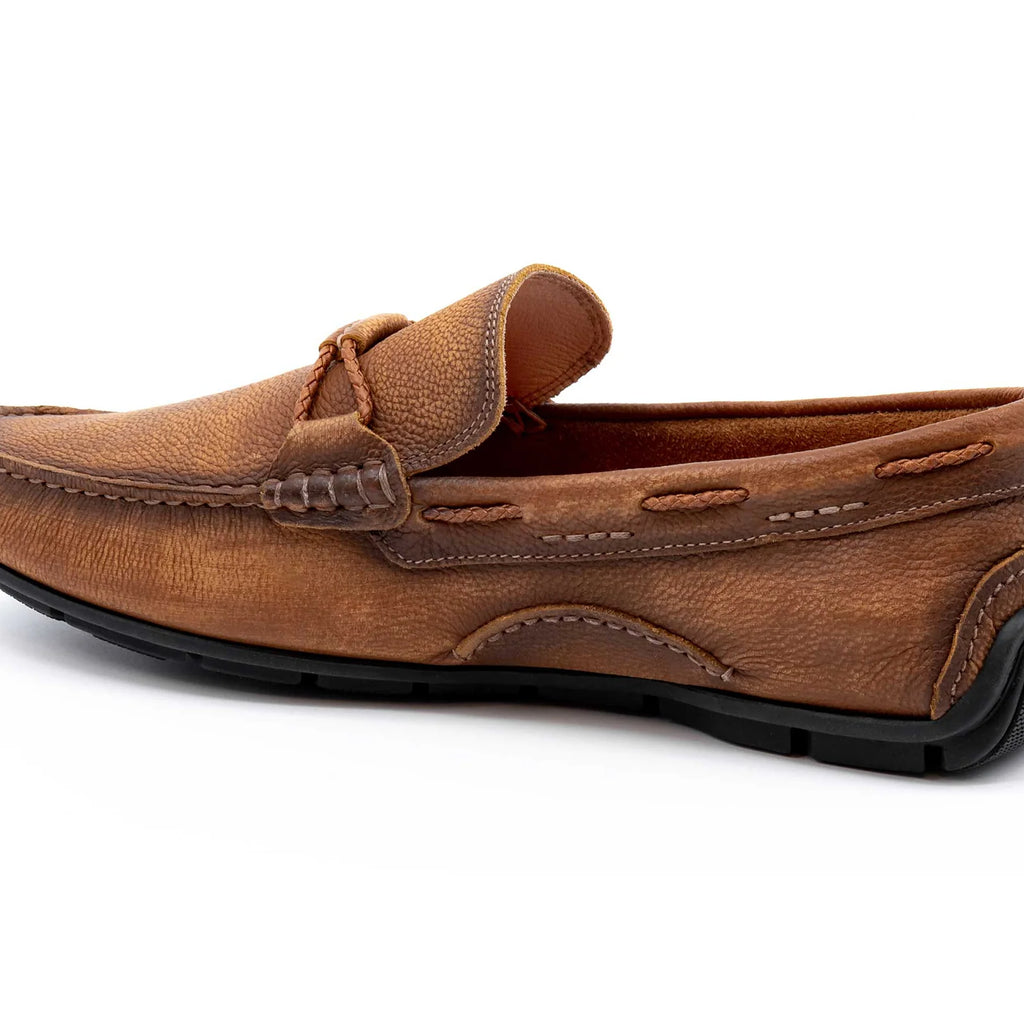 Martin Dingman Bermuda Pebble Grain Braided Bit Loafer