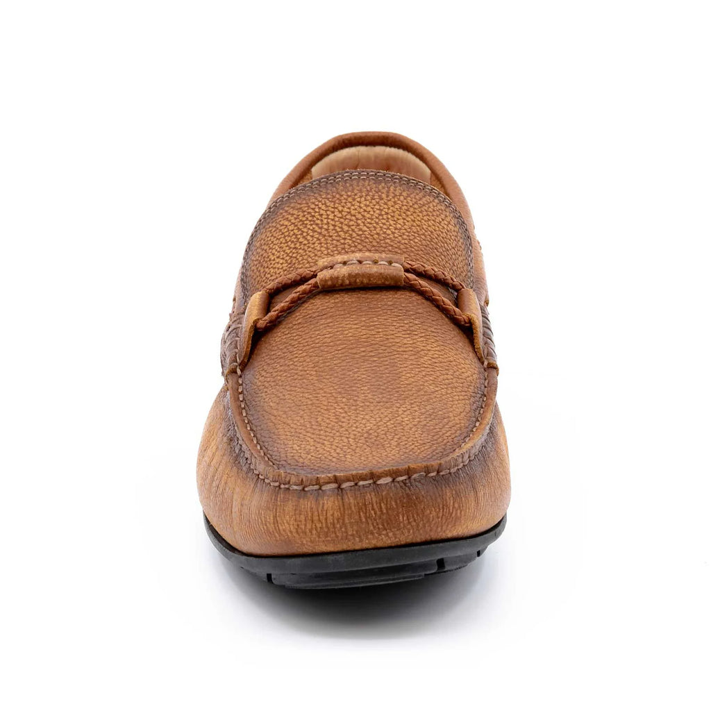 Martin Dingman Bermuda Pebble Grain Braided Bit Loafer