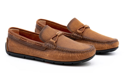 Martin Dingman Bermuda Pebble Grain Braided Bit Loafer