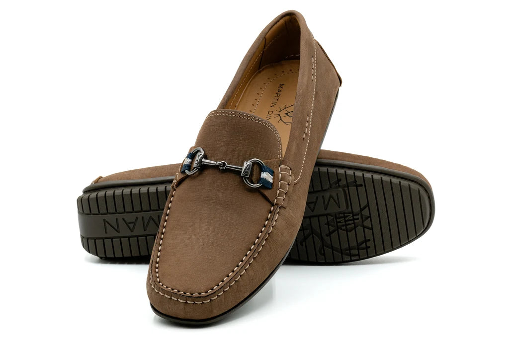 Martin Dingman Bermuda Nubuck Horse Bit Loafers