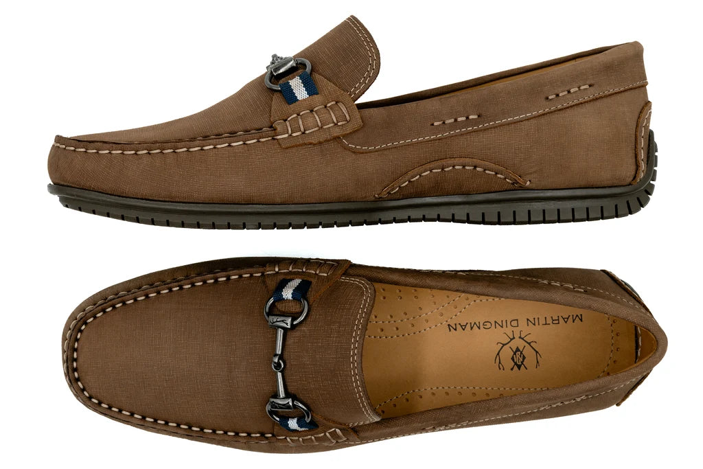 Martin Dingman Bermuda Nubuck Horse Bit Loafers