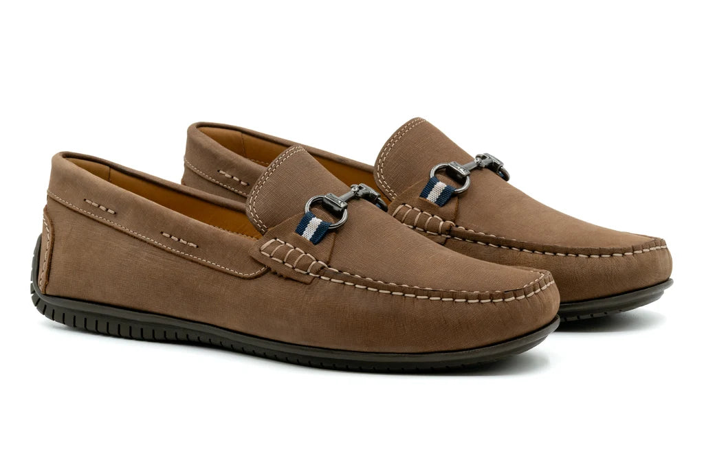 Martin Dingman Bermuda Nubuck Horse Bit Loafers
