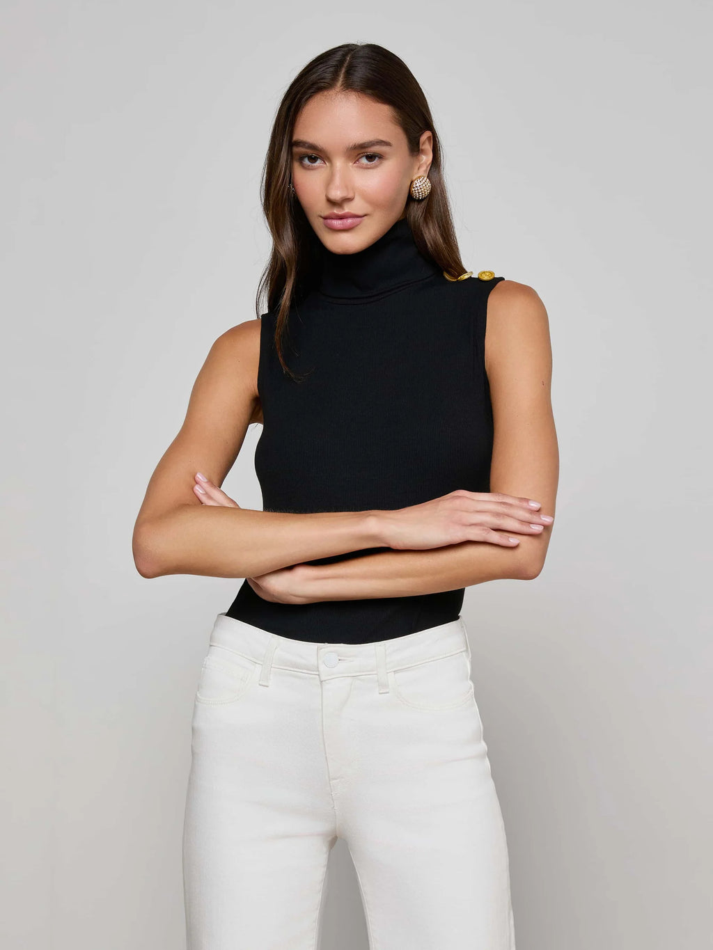 L'Agence Ceci Sleeveless Turtleneck