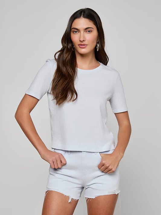 L'Agence Stormy Cropped Cotton Tee