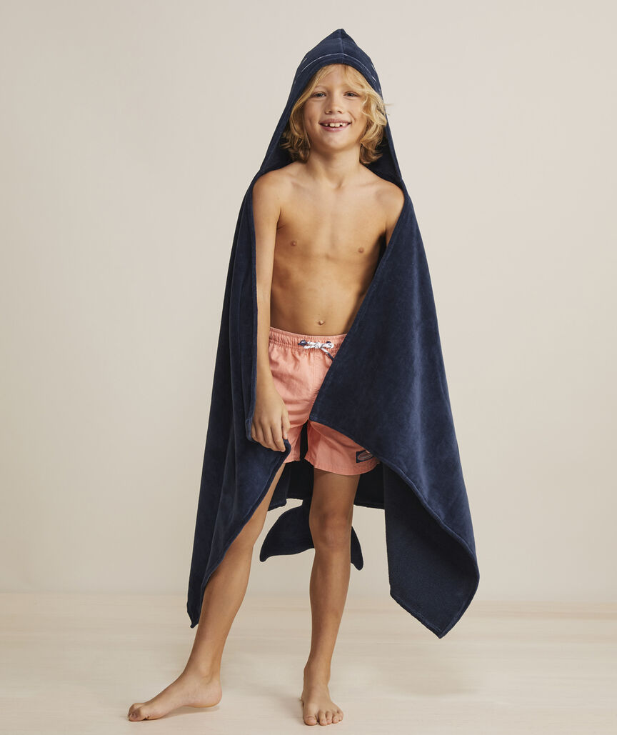 Vineyard Vines Kids' Hooded Whale Towel