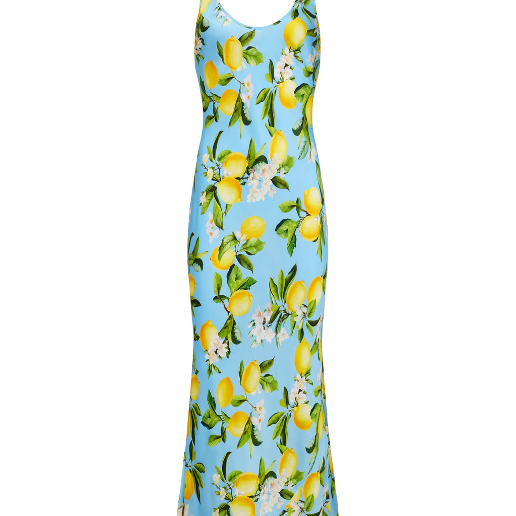 L'Agence Akiya Satin Maxi Dress