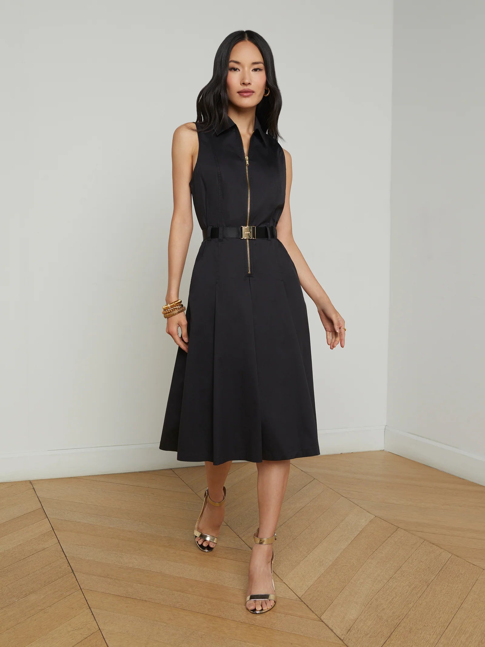 L'Agence  Kylo Poplin Shirt Dress
