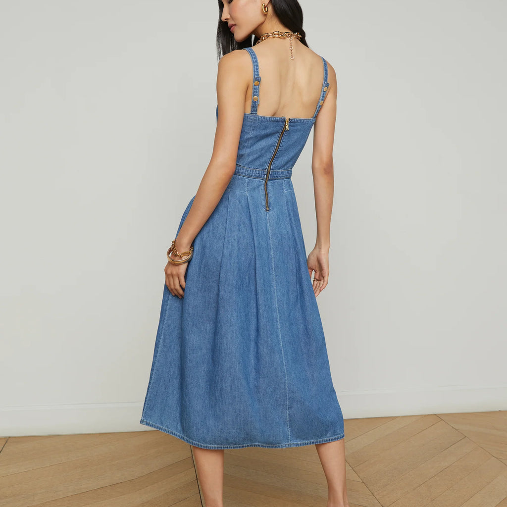 L'Agence Esmeralda Chambray Dress
