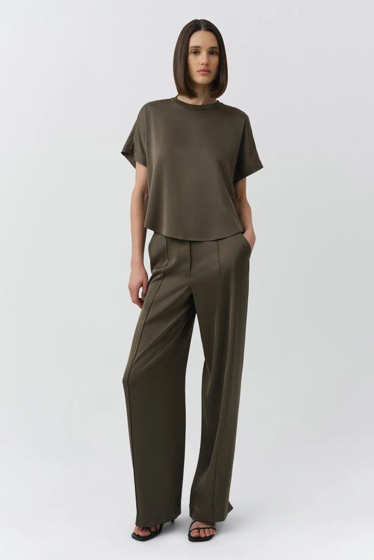 Simkhai Addy Satin Combo Tee