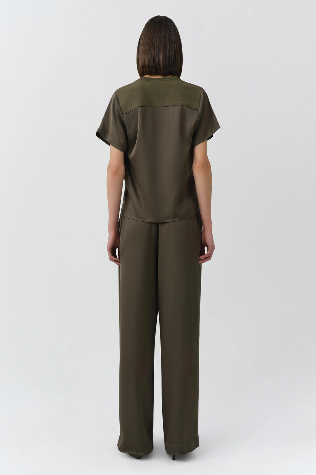 Simkhai Addy Satin Combo Tee