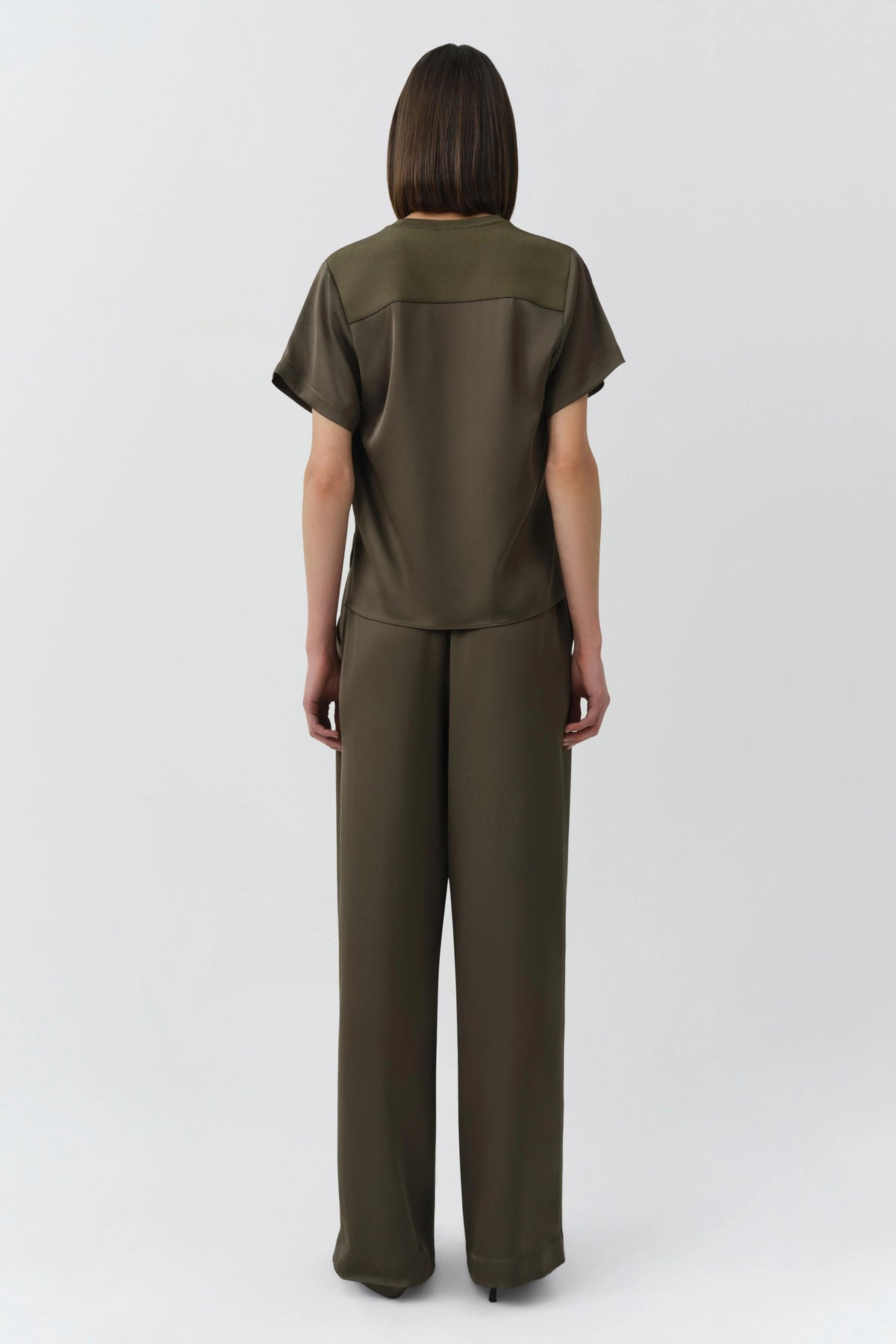 Simkhai Addy Satin Combo Tee