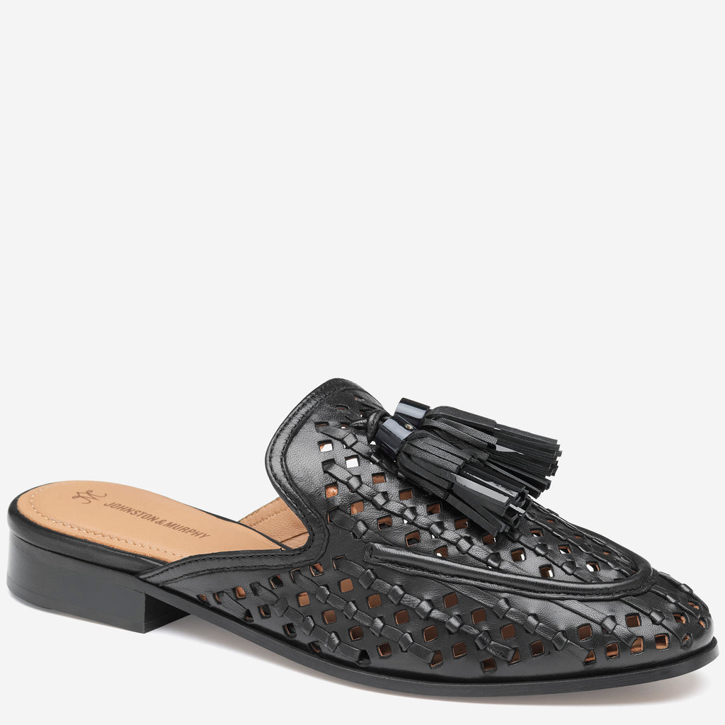 Johnston & Murphy Ali Woven Tassel Mule