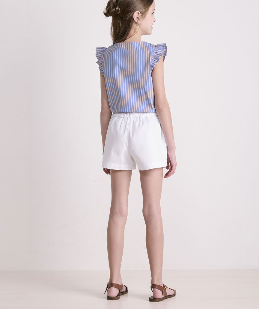 Vineyard Vines Girls Coastline Chino Pull On Short