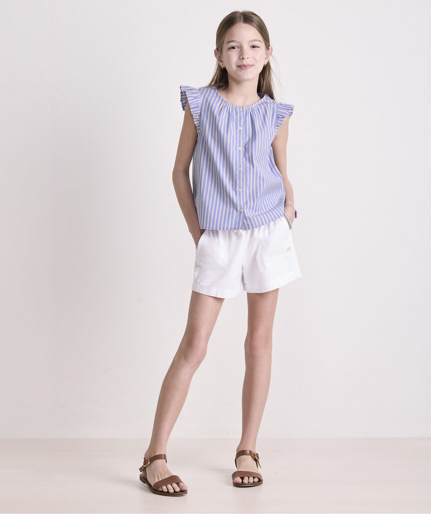 Vineyard Vines Girls Coastline Chino Pull On Short