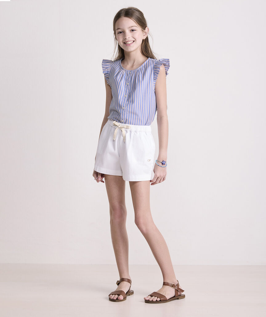 Vineyard Vines Girls Coastline Chino Pull On Short