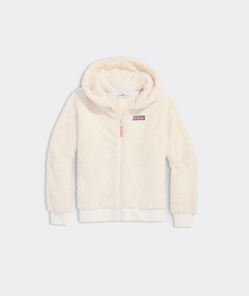 Vineyard Vines Girls' Teddy Fleece Full-Zip Hoodie