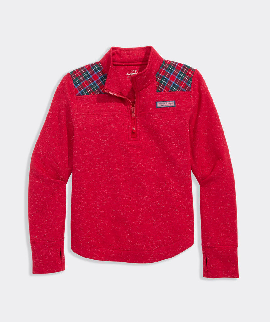 Vineyard Vines Girls' Tartan Shimmer Dreamcloth® Shep Shirt®