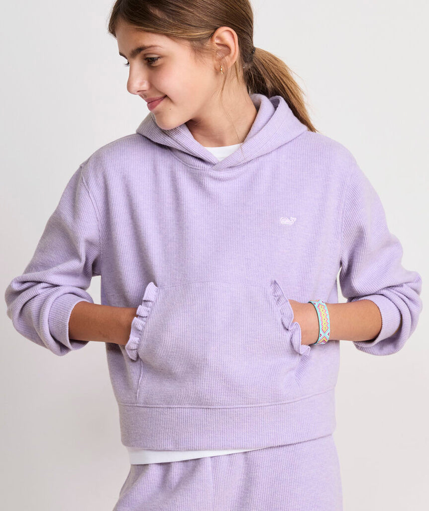 Vineyard Vines Girls' Waffle Hoodie