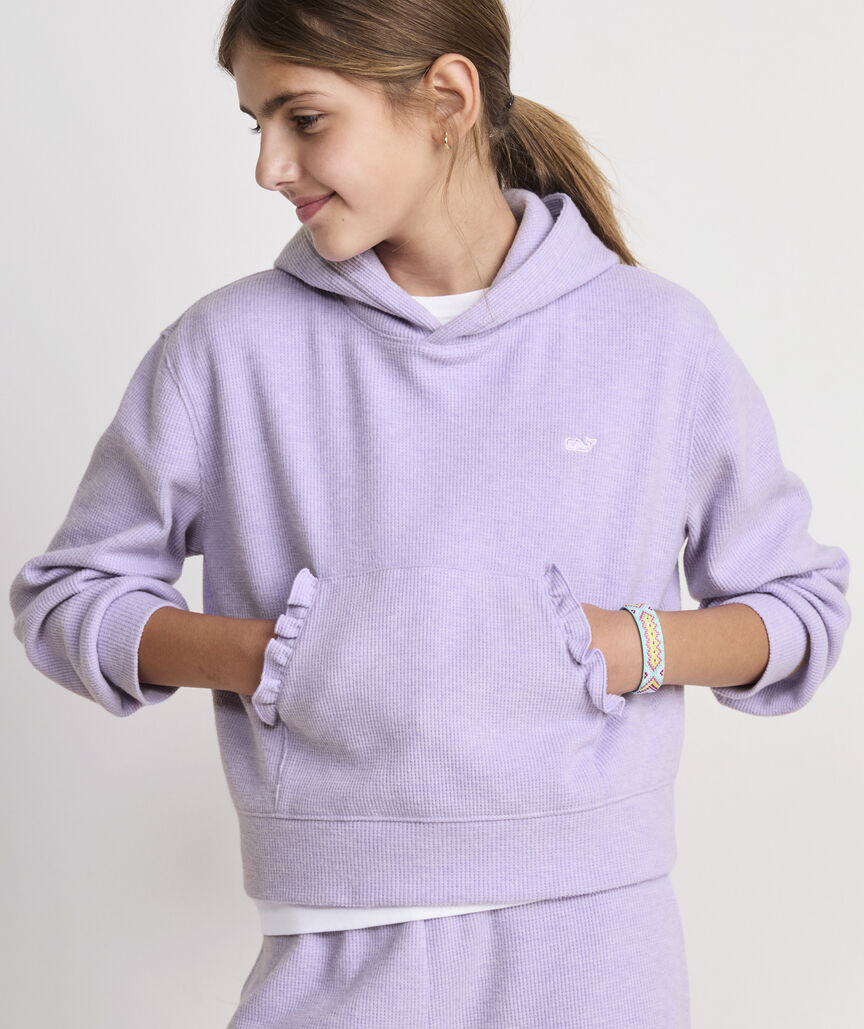 Vineyard Vines Girls' Waffle Hoodie