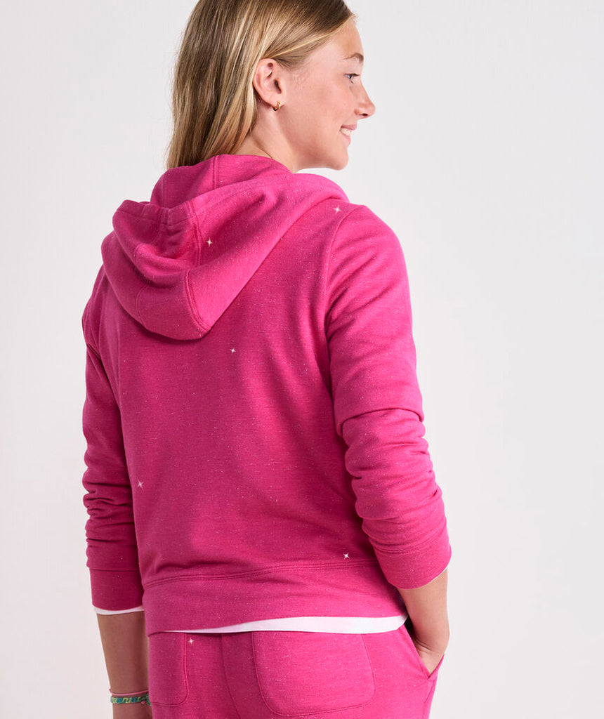 Vineyard Vines Girls' Shimmer Dreamcloth® Full-Zip Hoodie