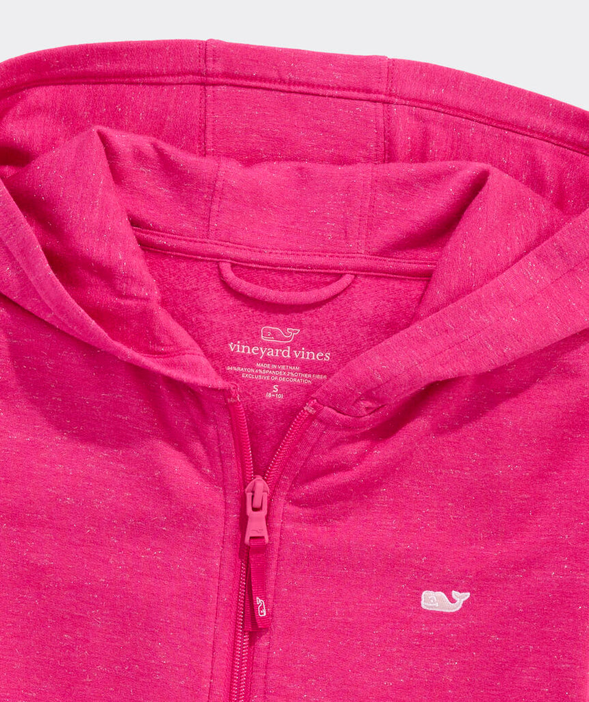Vineyard Vines Girls' Shimmer Dreamcloth® Full-Zip Hoodie