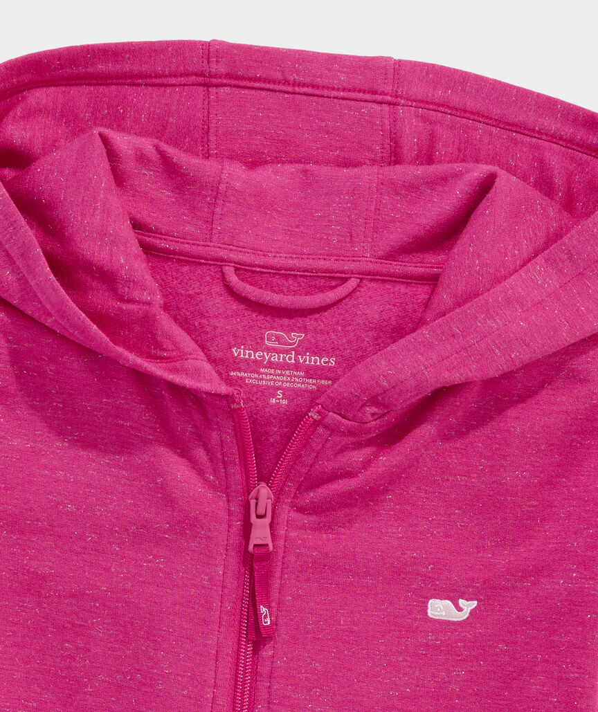 Vineyard Vines Girls' Shimmer Dreamcloth® Full-Zip Hoodie