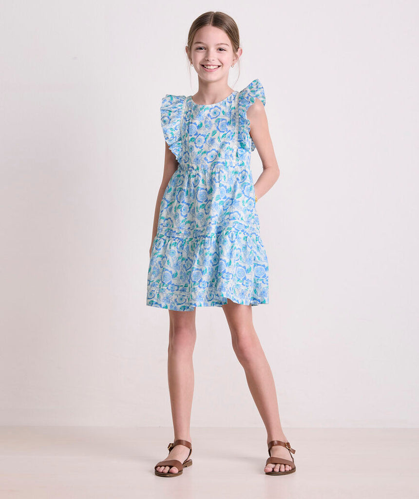 Vineyard Vines Girls' Reilly Ruffle Dress