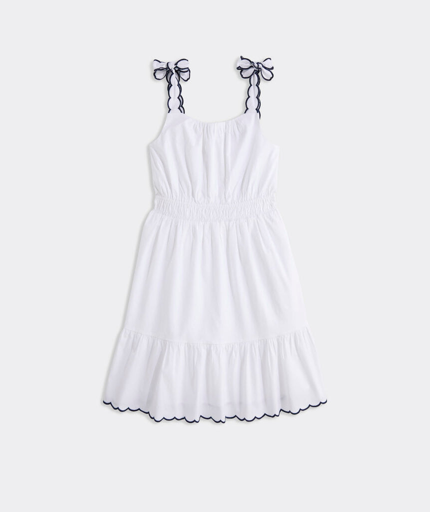 Vineyard Vines Girls' Poplin Scallop Dress