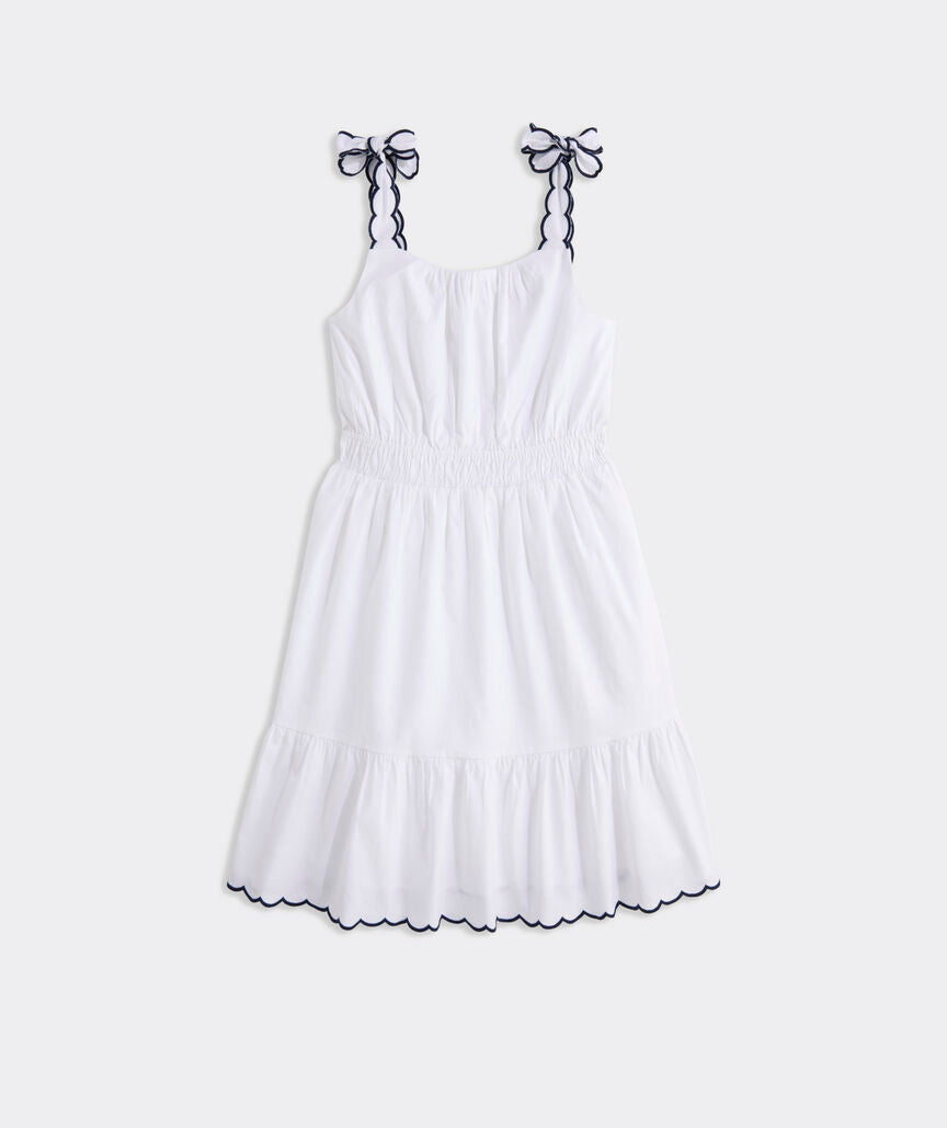 Vineyard Vines Girls' Poplin Scallop Dress