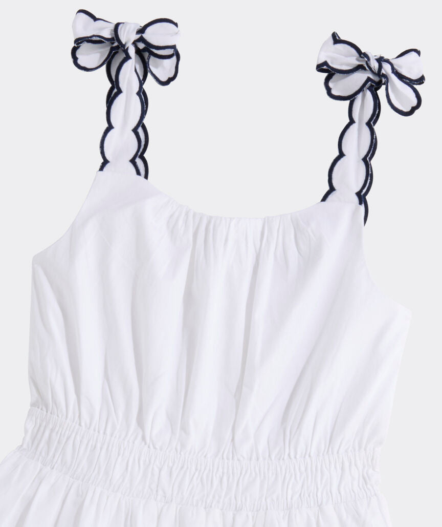 Vineyard Vines Girls' Poplin Scallop Dress