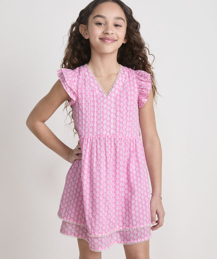 girl's cotton pintuck dress product info and reviews Vineyard Vines Girls' Nora Pintuck Dress Puritan Cape Cod