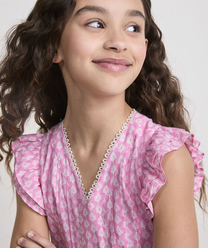 Vineyard Vines Girls' Nora Pintuck Dress