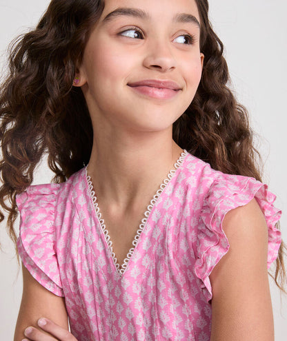Vineyard Vines Girls' Nora Pintuck Dress