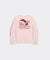 Vineyard Vines Girls' Mrs. Claus Character Whale Long-Sleeve Pocket Tee