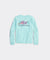 Vineyard Vines Girls' Hot Cocoa Glitter Whale Long-Sleeve Pocket Tee