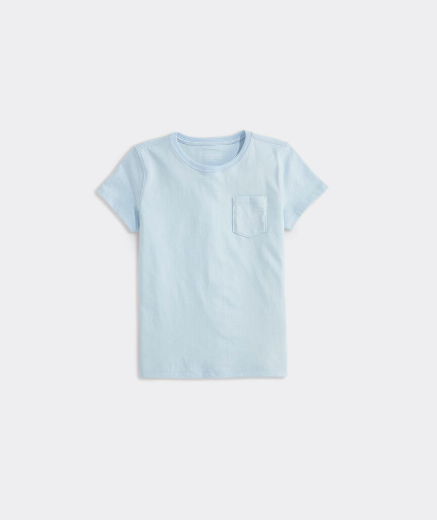 Vineyard Vines Girls' Glitter Whale Short-Sleeve Pocket Tee