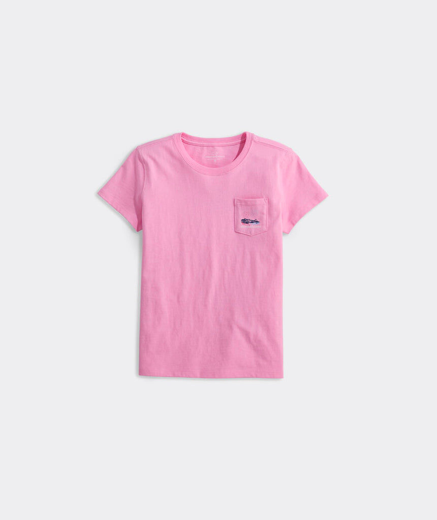 Vineyard Vines Girls' Beach Fireworks Whale Short-Sleeve Pocket Tee