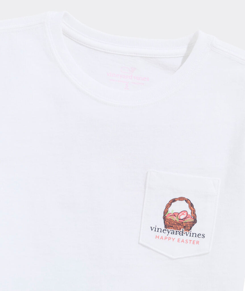 Vineyard Vines Girls' Easter Dog Short-Sleeve Pocket Tee