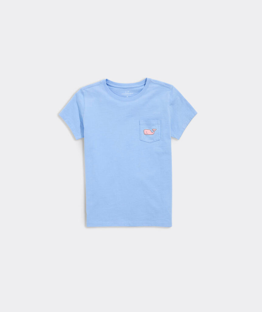 Vineyard Vines Girls' Whale Stickers Short-Sleeve Pocket Tee